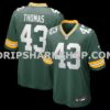 Mens Nike Kiondre Thomas Green Green Bay Packers Game Player Jersey