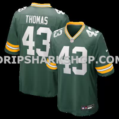 Mens Nike Kiondre Thomas Green Green Bay Packers Game Player Jersey