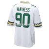 Mens Nike Lukas Van Ness White Green Bay Packers Game Jersey