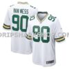 Mens Nike Lukas Van Ness White Green Bay Packers Game Jersey