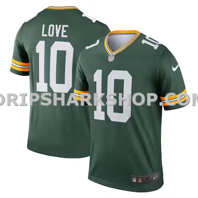 Mens Nike Jordan Love Green Green Bay Packers Legend Player Performance Top
