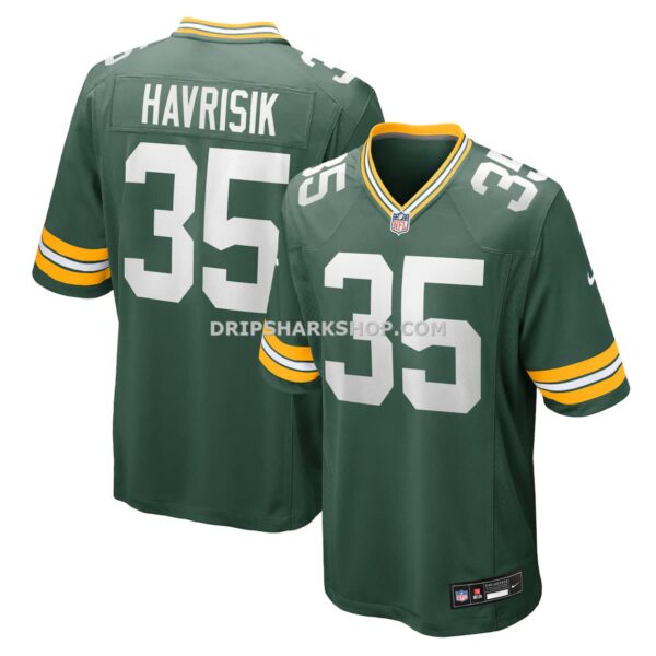 NFL12c2e1G04-364e63 Mens Nike Lucas Havrisik Green Green Bay Packers Team Game Jersey