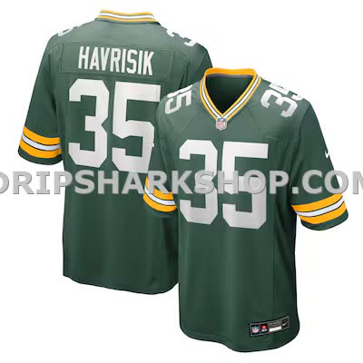 Mens Nike Lucas Havrisik Green Green Bay Packers Team Game Jersey