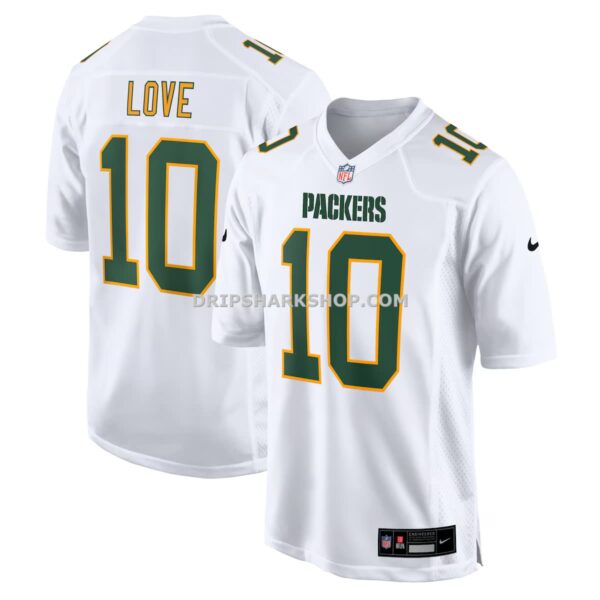 NFL12d7d9G04-f20f62 Mens Nike Jordan Love White Green Bay Packers Fashion Game Jersey