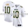 NFL12d7d9M01-b3802f Mens Nike Jordan Love White Green Bay Packers Fashion Game Jersey