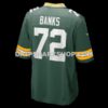 Mens Nike Brant Banks Green Green Bay Packers Team Game Jersey