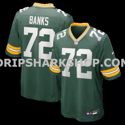 Mens Nike Brant Banks Green Green Bay Packers Team Game Jersey