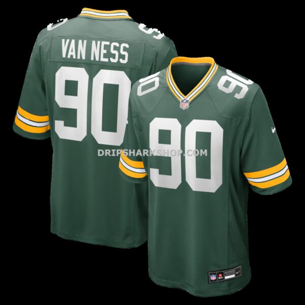 Mens Nike Lukas Van Ness Green Green Bay Packers Game Jersey
