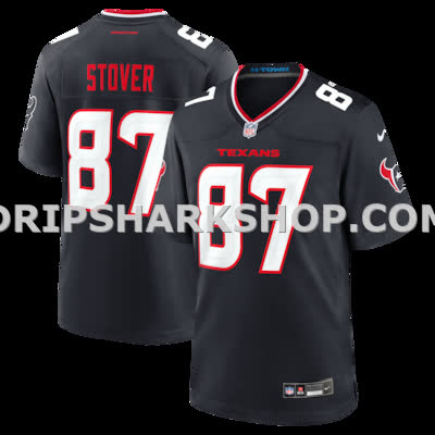 Mens Nike Cade Stover Navy Houston Texans Team Game Jersey