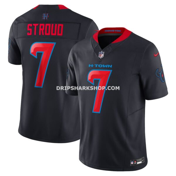 Mens Nike Cj Stroud Navy Houston Texans Alternate 2 Vapor Fuse Elite Jersey