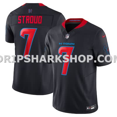 Mens Nike Cj Stroud Navy Houston Texans Alternate 2 Vapor Fuse Elite Jersey