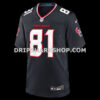 Mens Nike Jaylin Smith Navy Houston Texans Team Game Jersey