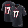 NFL13560dG04-3957ab Mens Nike Brevin Jordan Navy Houston Texans Team Game Jersey