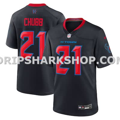 Mens Nike Nick Chubb Navy Houston Texans Team Game Jersey