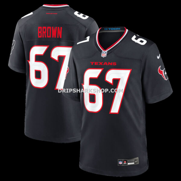 NFL13814aG04-903e21 Mens Nike Folorunso Fatukasi Navy Houston Texans Team Game Jersey