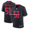 Mens Nike Will Anderson Jr Navy Houston Texans Game Jersey
