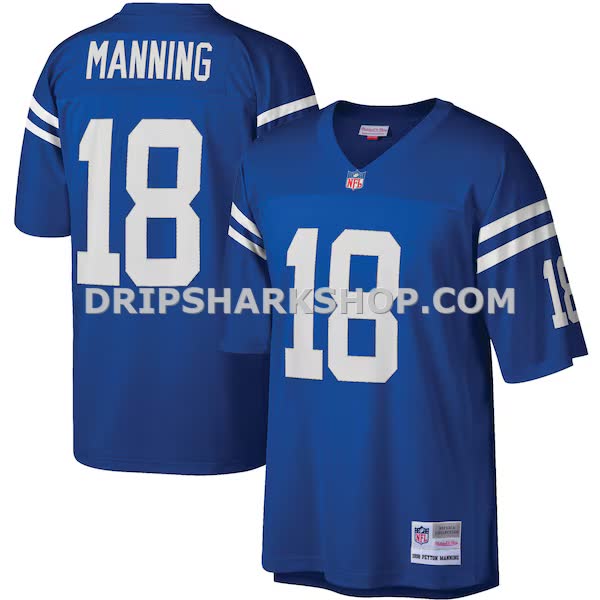 Mens Mitchell And Ness Peyton Manning Royal White Indianapolis Colts 1998 Split Legacy Replica Jersey Pi5003000