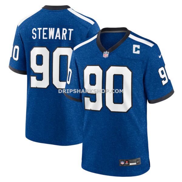 Mens Nike Grover Stewart Blue Indianapolis Colts Alternate Game Jersey