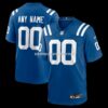 Mens Nike Indianapolis Colts Royal Custom Game Jersey