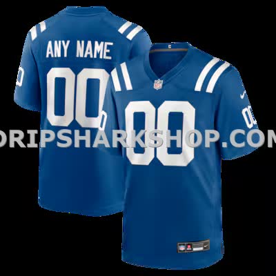 Mens Nike Indianapolis Colts Royal Custom Game Jersey