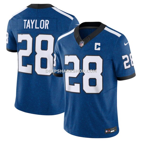 Mens Nike Jonathan Taylor Blue Indianapolis Colts Vapor Fuse Limited Jersey