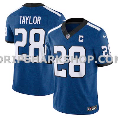 Mens Nike Jonathan Taylor Blue Indianapolis Colts Vapor Fuse Limited Jersey