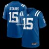 NFL14412aG04-061c46 Mens Nike Riley Leonard Royal Indianapolis Colts Team Game Jersey