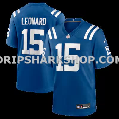 Mens Nike Riley Leonard Royal Indianapolis Colts Team Game Jersey
