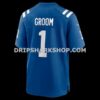 NFL1442f6G06-22693a Mens Nike Number 1 Groom Royal Indianapolis Colts Game Jersey