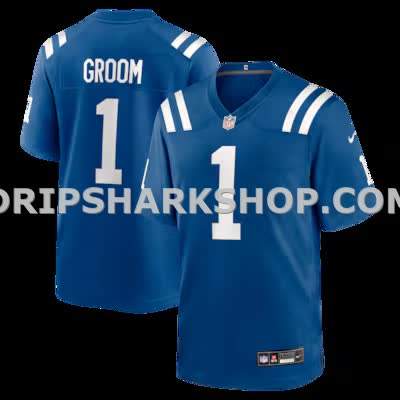 Mens Nike Number 1 Groom Royal Indianapolis Colts Game Jersey
