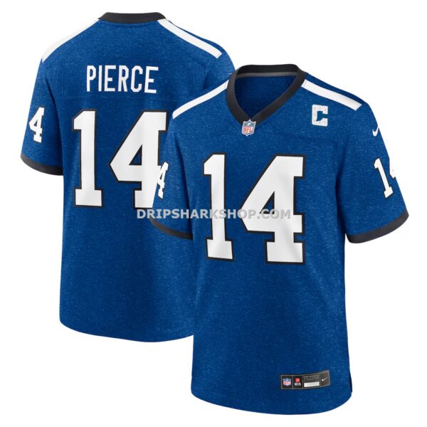 Mens Nike Alec Pierce Blue Indianapolis Colts Alternate Game Jersey