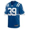 NFL14670fG05-97369b Mens Nike George Odum Royal Indianapolis Colts Team Game Jersey