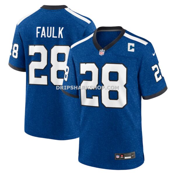 Mens Nike Marshall Faulk Blue Indianapolis Colts Retired Player Alternate Game Jersey