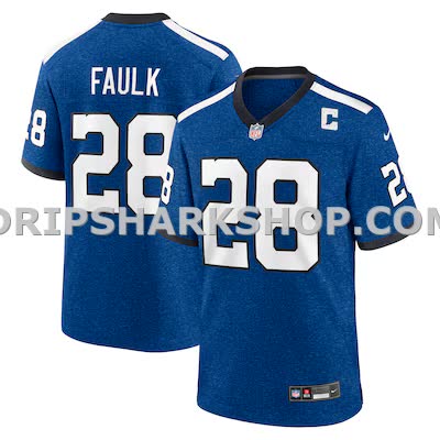 Mens Nike Marshall Faulk Blue Indianapolis Colts Retired Player Alternate Game Jersey