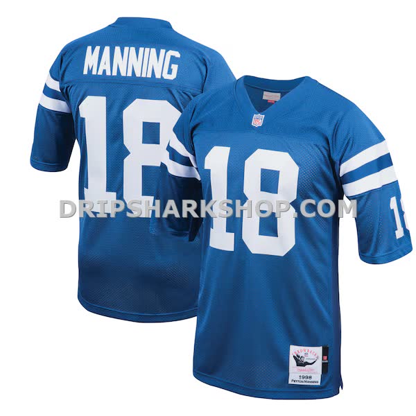 Mens Mitchell And Ness Peyton Manning Royal Indianapolis Colts Big And Tall 1998 Retired Player Replica Jersey Pi4426000