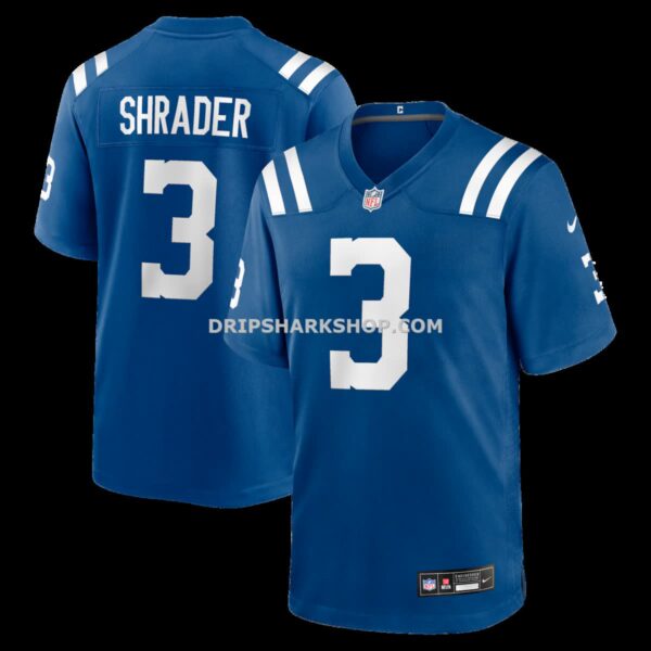 Mens Nike Spencer Shrader Royal Indianapolis Colts Team Game Jersey