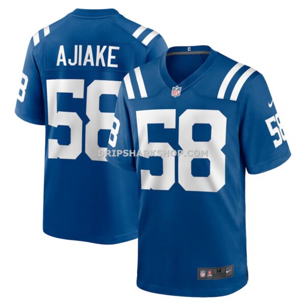 Mens Nike Austin Ajiake Royal Indianapolis Colts Game Jersey