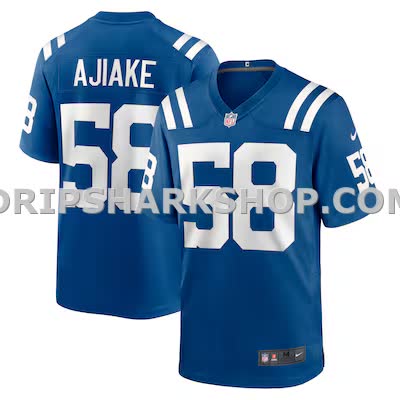 Mens Nike Austin Ajiake Royal Indianapolis Colts Game Jersey