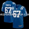 Mens Nike Luke Tenuta Royal Indianapolis Colts Team Game Jersey