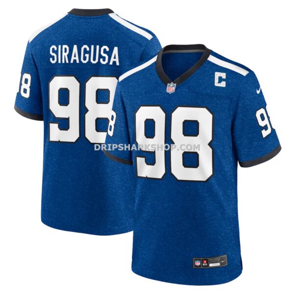 Mens Nike Tony Siragusa Blue Indianapolis Colts Retired Player Alternate Game Jersey