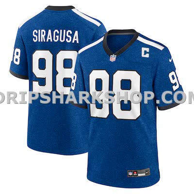 Mens Nike Tony Siragusa Blue Indianapolis Colts Retired Player Alternate Game Jersey