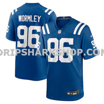 Mens Nike Chris Wormley Royal Indianapolis Colts Team Game Jersey