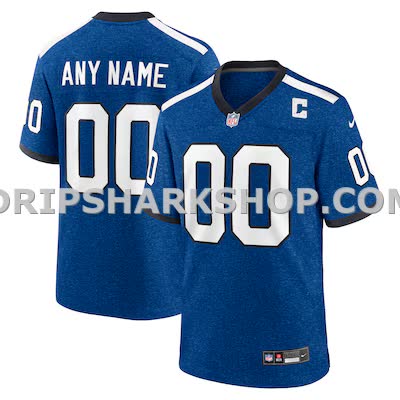 Mens Nike Blue Indiana Nights Indianapolis Colts Alternate Custom Game Jersey