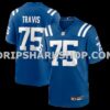 NFL14e908M01-ff1585 Mens Nike Jalen Travis Royal Indianapolis Colts Team Game Jersey