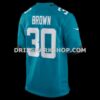 Mens Nike Montaric Brown Teal Jacksonville Jaguars Game Player Jersey