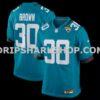 Mens Nike Montaric Brown Teal Jacksonville Jaguars Game Player Jersey