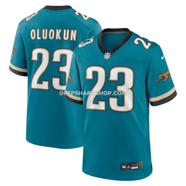 Mens Nike Foye Oluokun Teal Jacksonville Jaguars Prowler Throwback Player Game Jersey