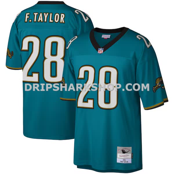Mens Mitchell And Ness Fred Taylor Teal Jacksonville Jaguars Legacy Replica Jersey Pi3604000