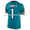 Mens Nike Travis Etienne Teal Jacksonville Jaguars Prowler Throwback Vapor Fuse Limited Jersey