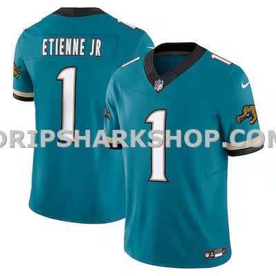 Mens Nike Travis Etienne Teal Jacksonville Jaguars Prowler Throwback Vapor Fuse Limited Jersey
